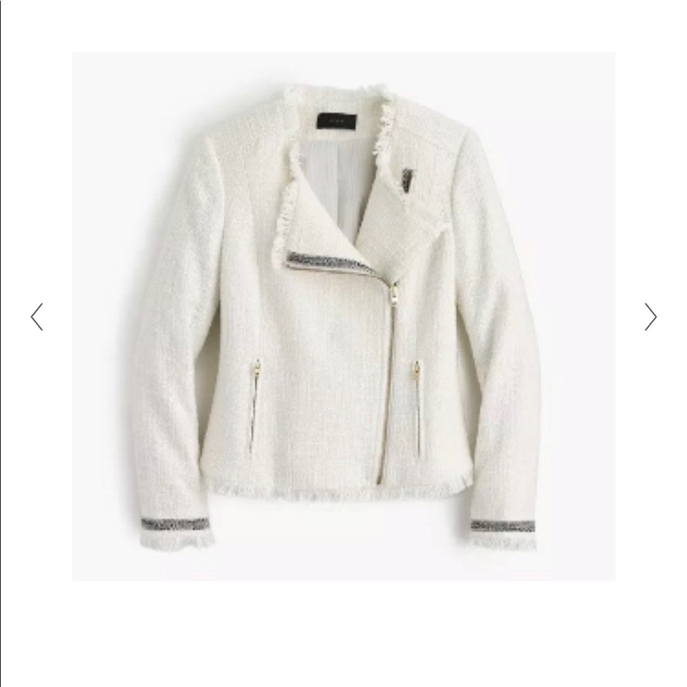J. Crew tweed white blazer size 2